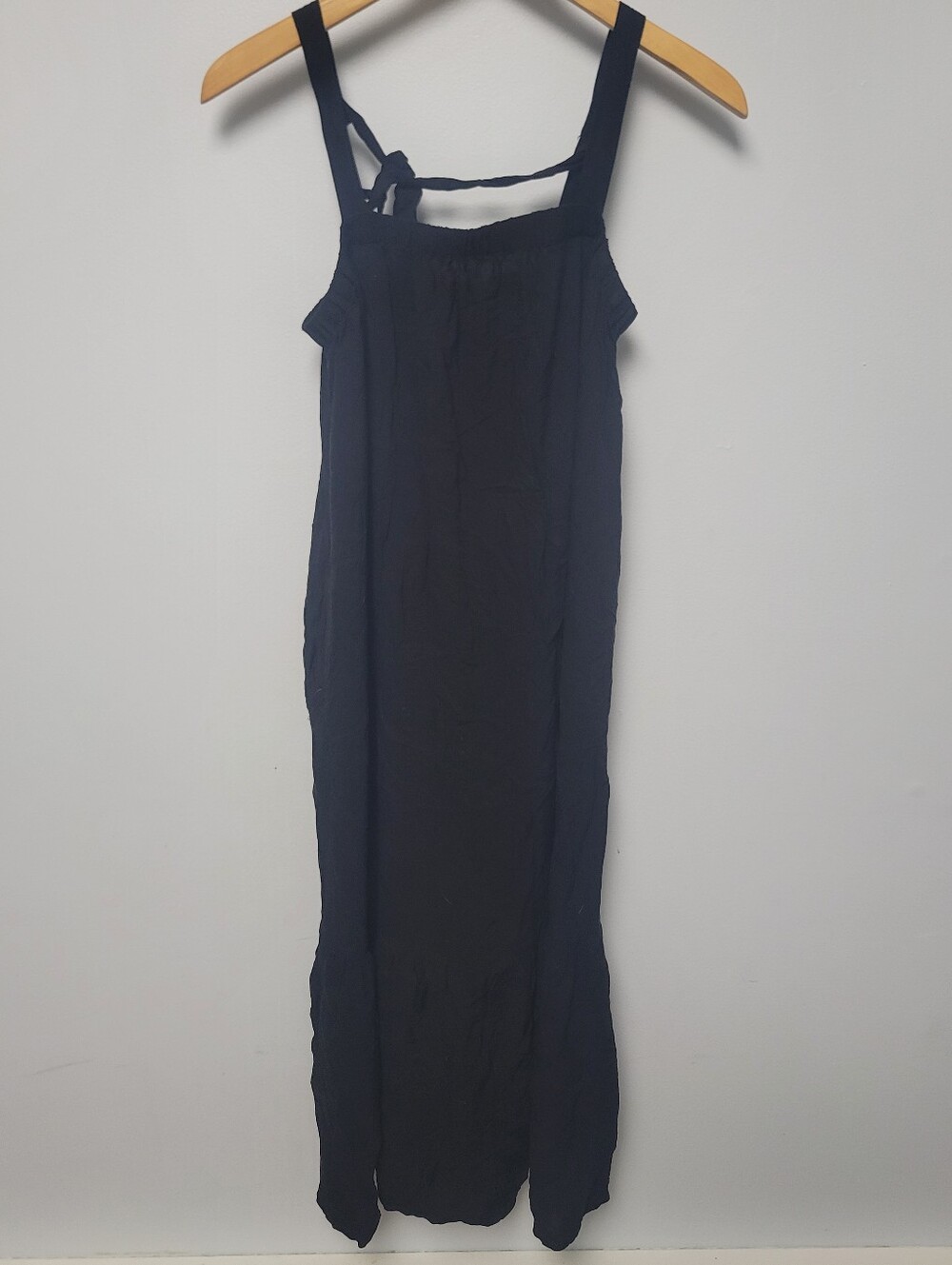 Old Navy Sleeveless Tie-Back Cutout Maxi Swing Dress Black Women's Small
